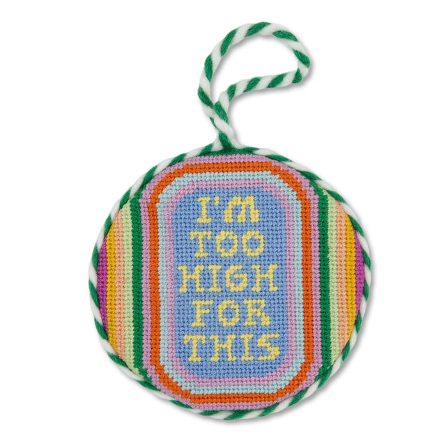 Needlepoint Ornament - Too High - Furbish Studio