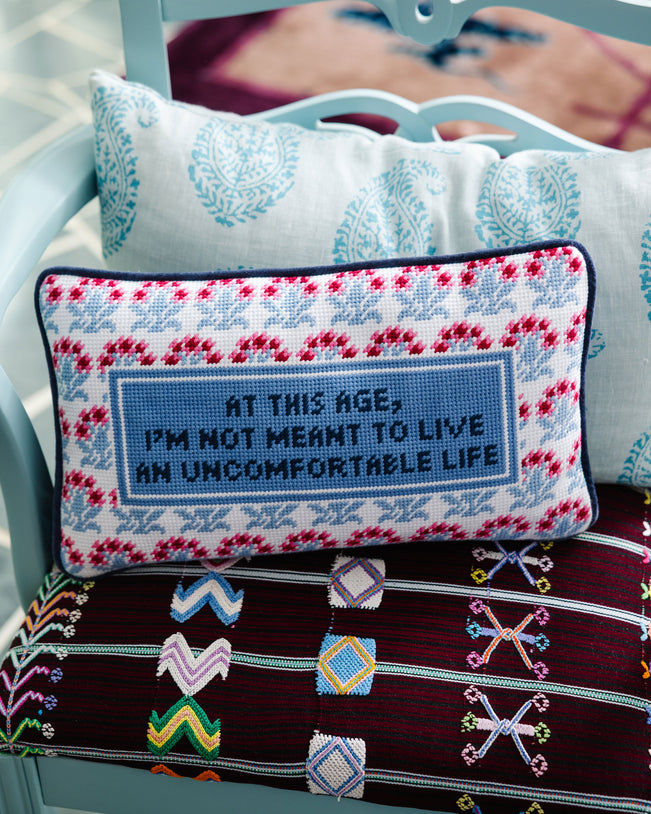 Uncomfortable Needlepoint Pillow - Furbish Studio