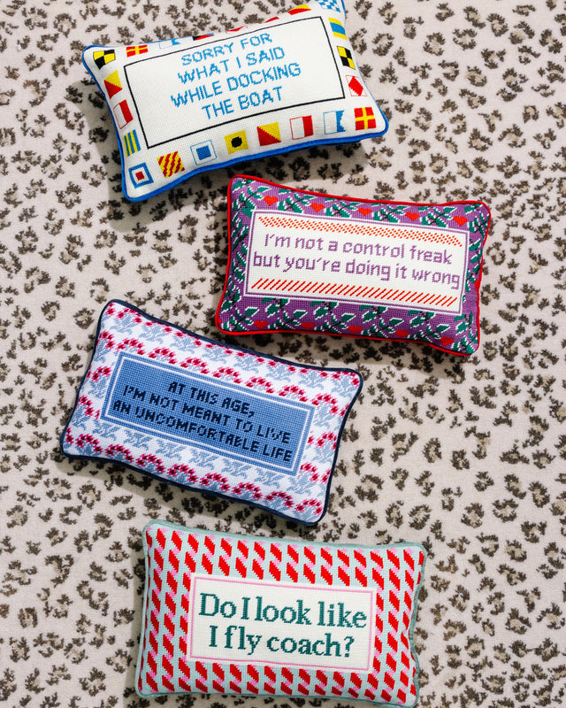 Control Freak Needlepoint Pillow - Furbish Studio