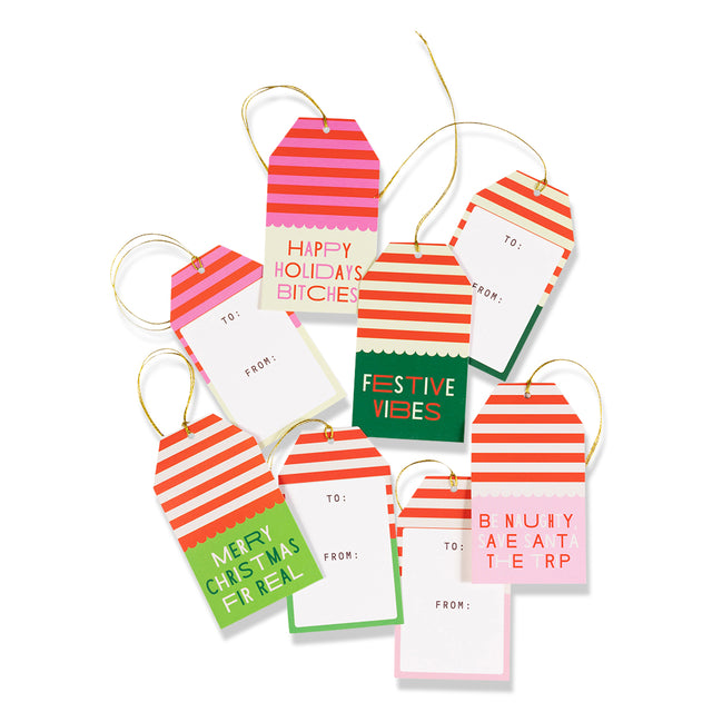 Gift Tag S/8 - Scallop Stripe - Furbish Studio