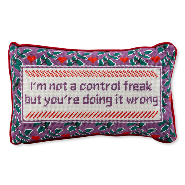 Control Freak Needlepoint Pillow - Furbish Studio