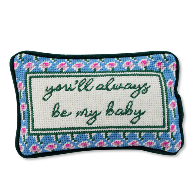 Be My Baby Mini Needlepoint Pillow - Furbish Studio