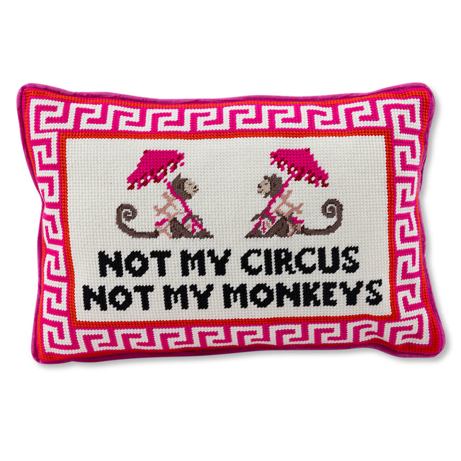 Not My Circus Needlepoint Pillow - Furbish Studio