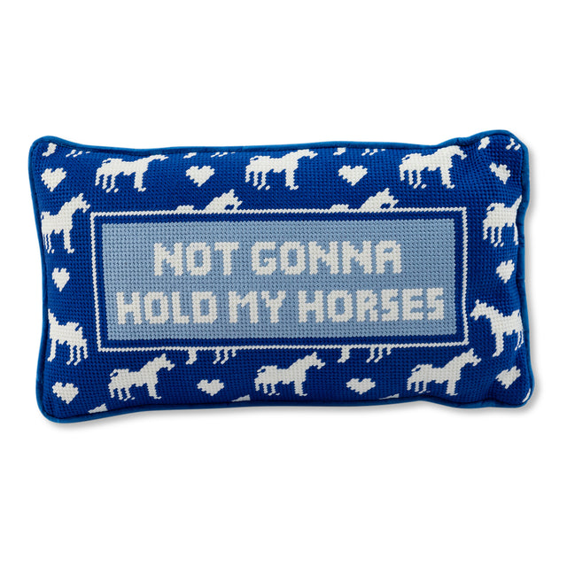 Hold My Horses Needlepoint Pillow - Furbish Studio