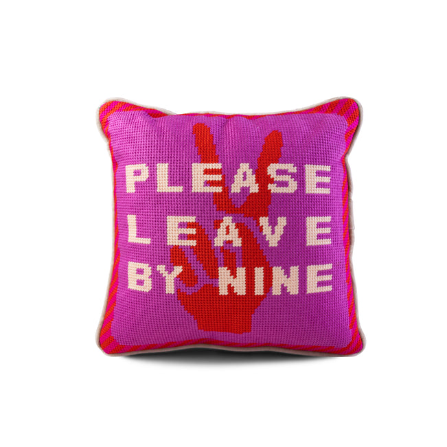 Leave by Nine Needlepoint Pillow - Furbish Studio