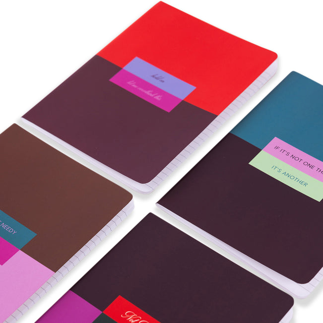 Stitched Notebook S/4 - Colorblock - Furbish Studio