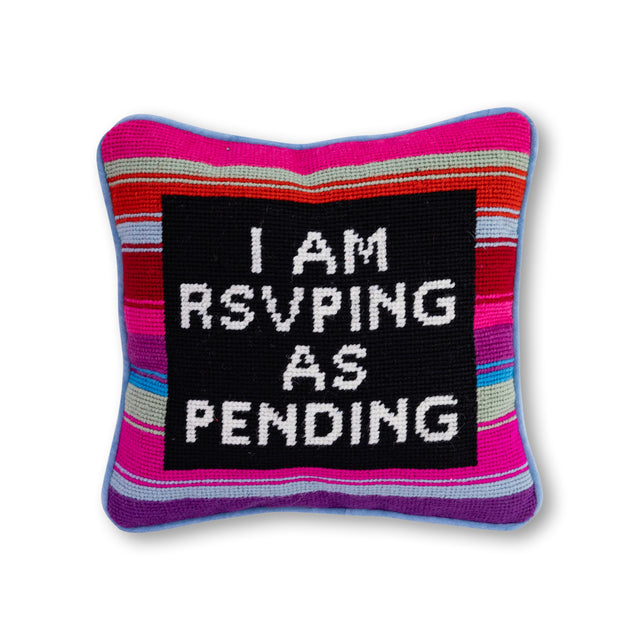 RSVP Needlepoint Pillow - Furbish Studio
