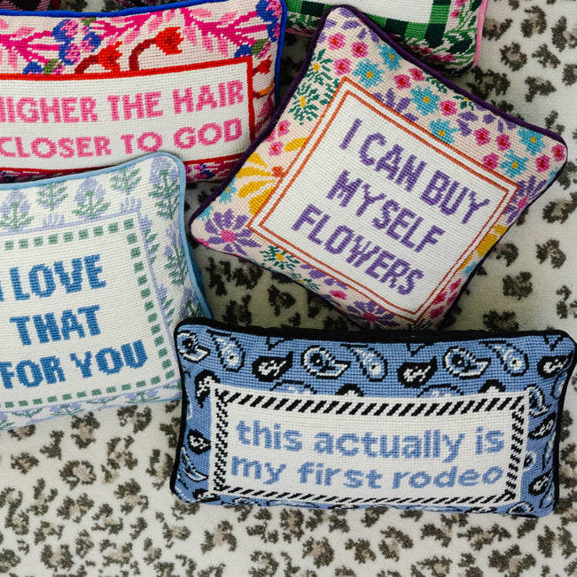 First Rodeo Needlepoint Pillow - Furbish Studio