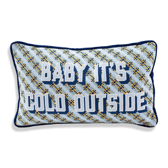 Baby It's Cold Outside Needlepoint Pillow - Furbish Studio