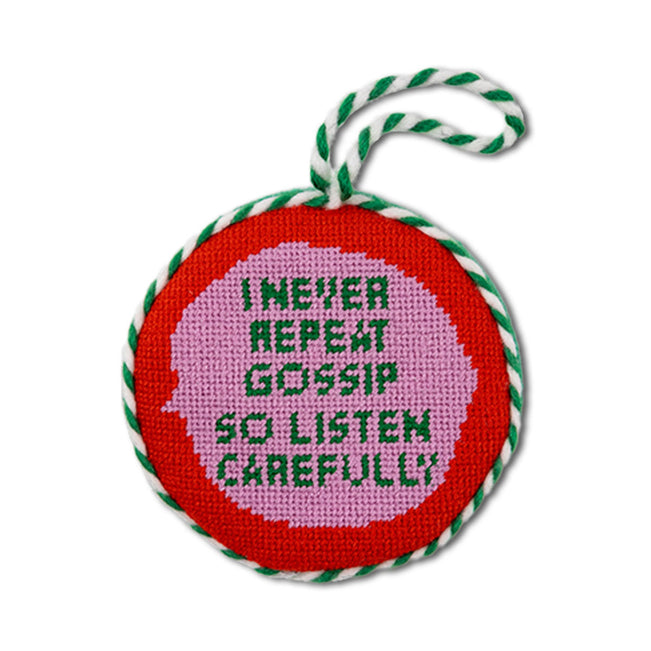 Needlepoint Ornament - Gossip - Furbish Studio
