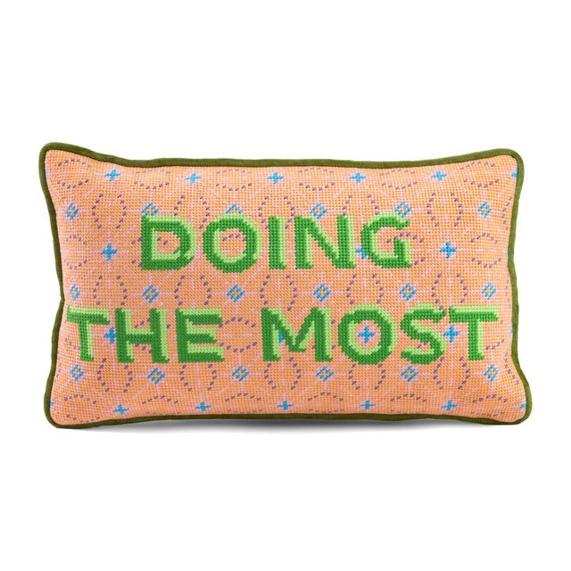 Doing the Most Needlepoint Pillow - Furbish Studio