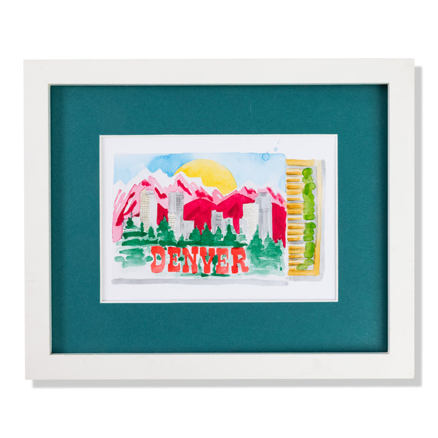 Denver Matchbook Art Print - Furbish Studio