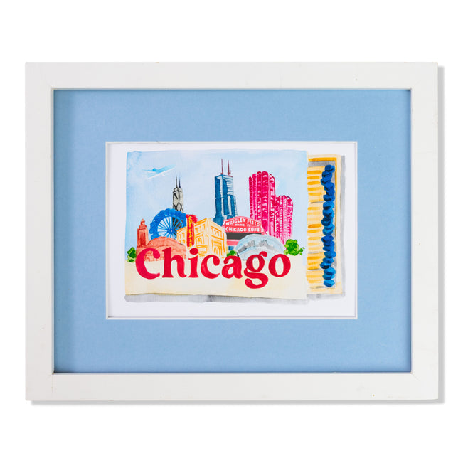 Chicago Matchbook Art Print - Furbish Studio