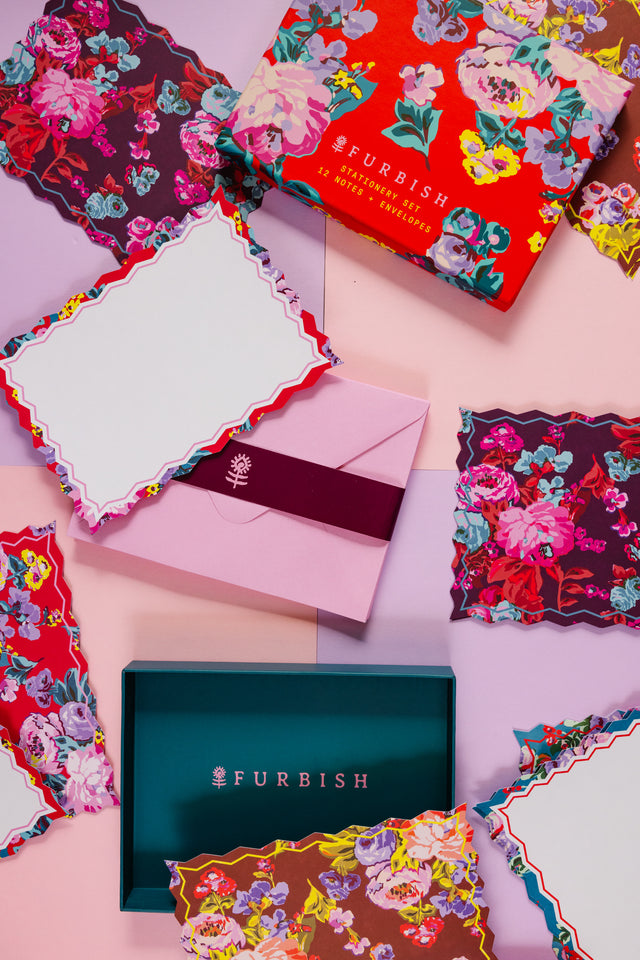 Stationery S/12 - Bold Floral - Furbish Studio