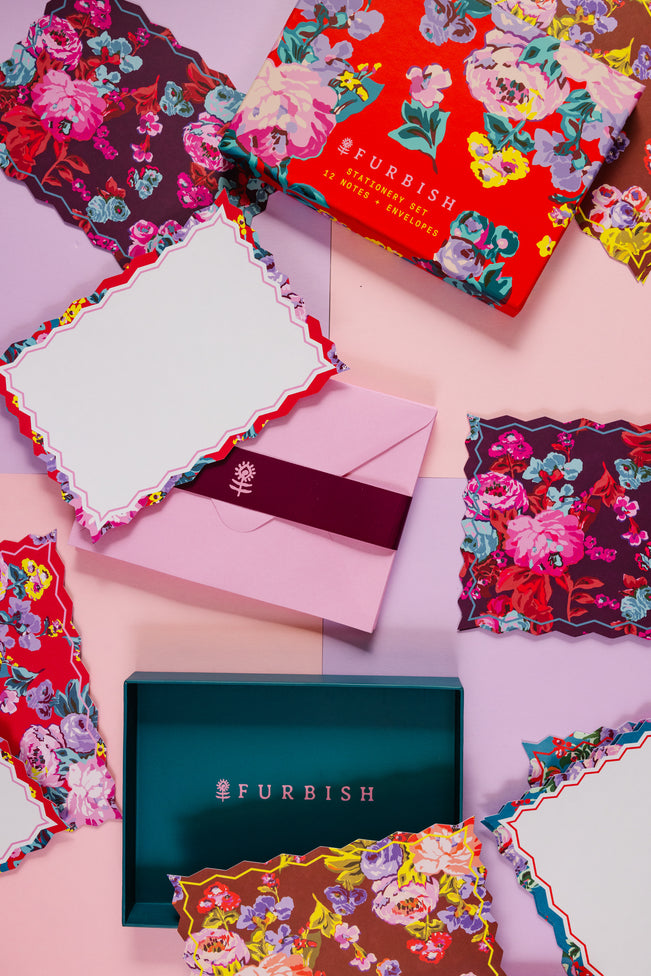Stationery S/12 - Bold Floral - Furbish Studio