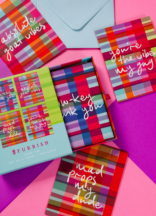 Boxed Greeting Card S/8 - Thank You - Furbish Studio