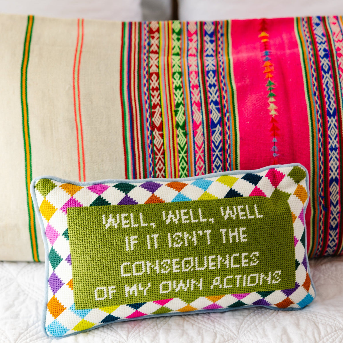 Well Well Well Needlepoint Pillow - Furbish Studio