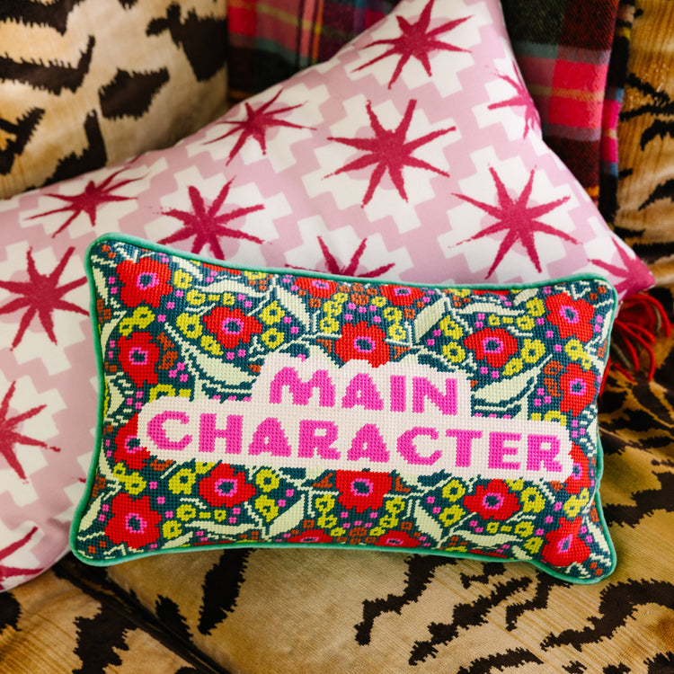 Main Character Needlepoint Pillow - Furbish Studio
