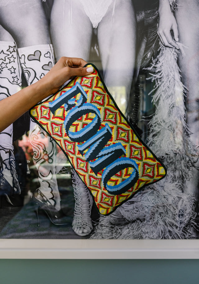 FOMO Needlepoint Pillow - Furbish Studio