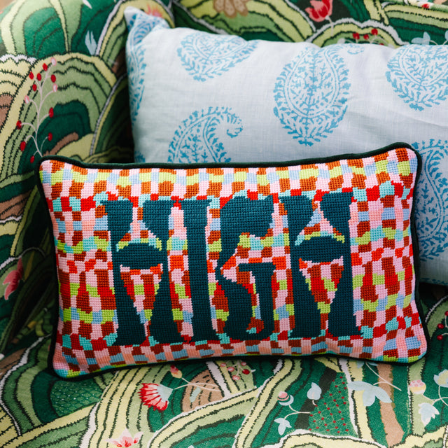 High Needlepoint Pillow - Furbish Studio