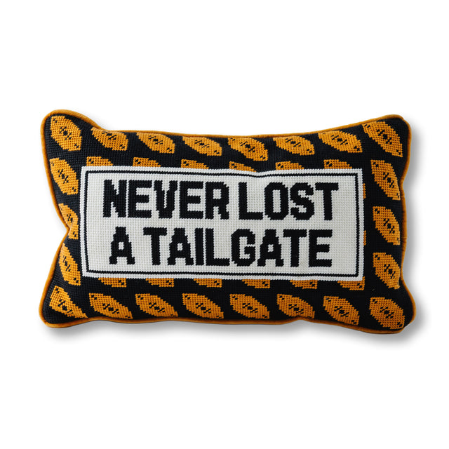 Never Lost A Tailgate Needlepoint Pillow - Furbish Studio