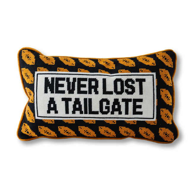 Never Lost A Tailgate Needlepoint Pillow - Furbish Studio