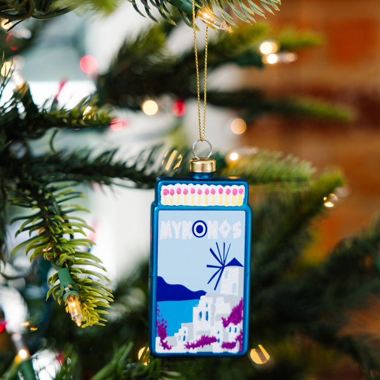 Matchbook Ornament - Mykonos - Furbish Studio