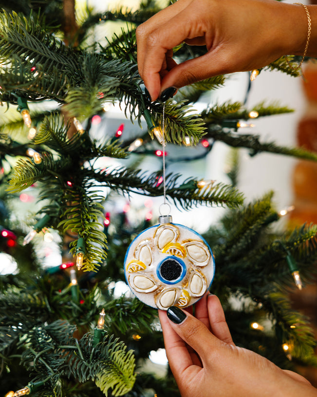 Caviar Plated Oyster Ornament - Furbish Studio