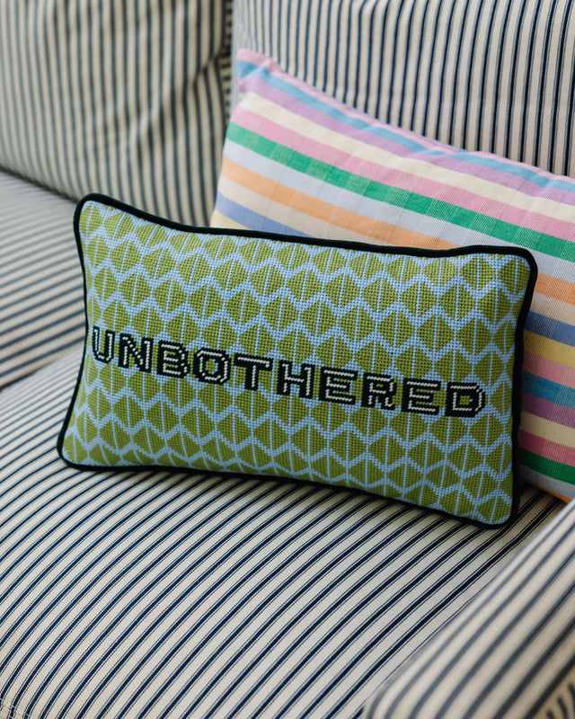 Unbothered Needlepoint Pillow - Furbish Studio