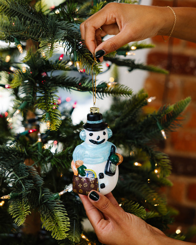 Chic Snowman Ornament - Furbish Studio