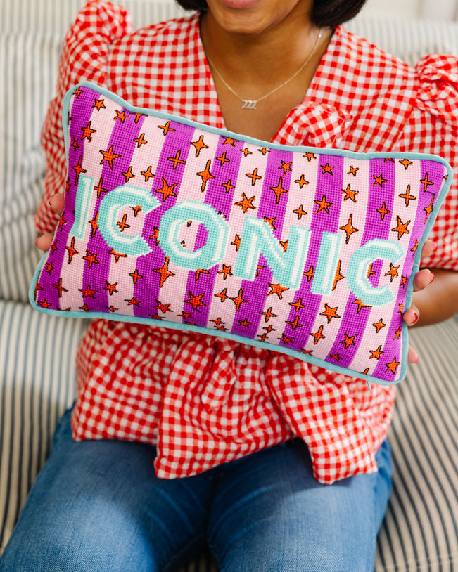 Iconic Needlepoint Pillow - Furbish Studio