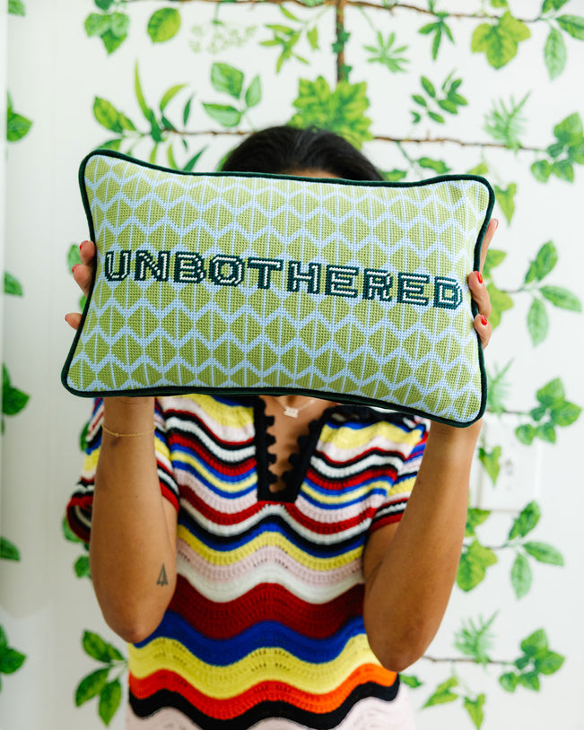 Unbothered Needlepoint Pillow - Furbish Studio