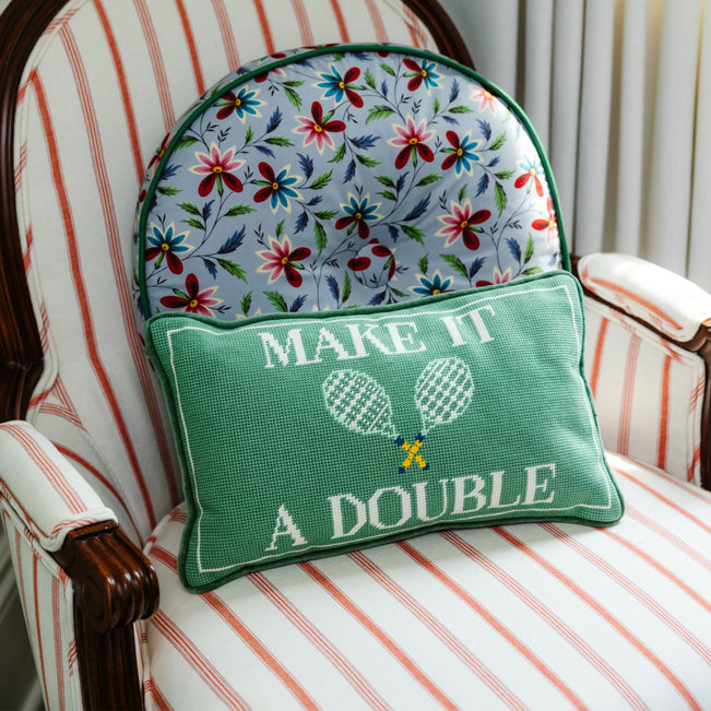 Make It A Double Needlepoint Pillow - Furbish Studio