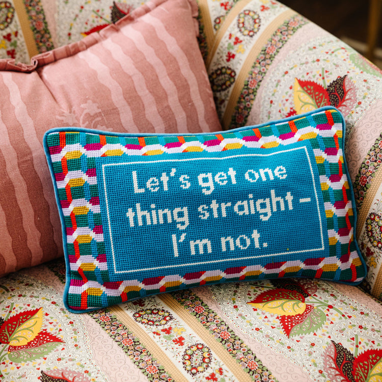 Straight Needlepoint Pillow - Furbish Studio
