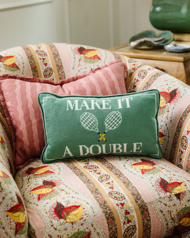 Make It A Double Needlepoint Pillow - Furbish Studio