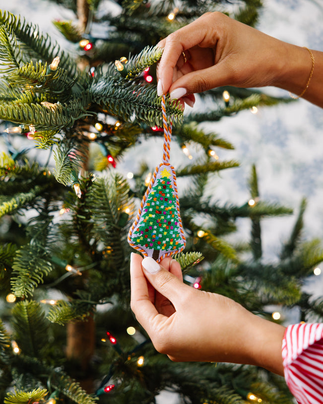 Needlepoint Icon Ornament - Christmas Tree - Furbish Studio