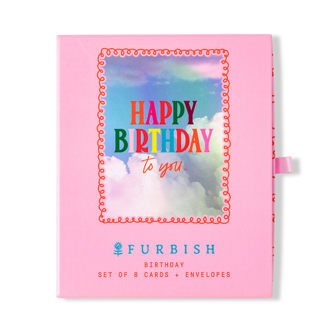 Boxed Greeting Card S/8 - Birthday - Furbish Studio
