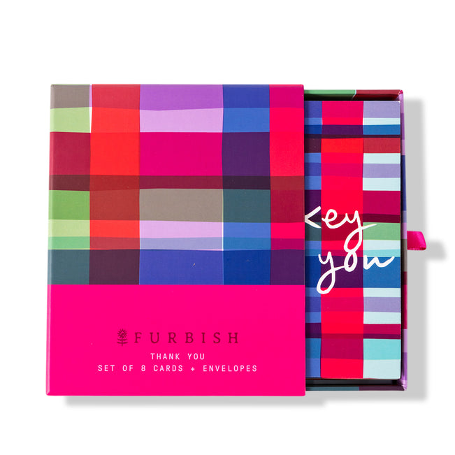 Boxed Greeting Card S/8 - Thank You - Furbish Studio