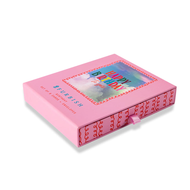 Boxed Greeting Card S/8 - Birthday - Furbish Studio