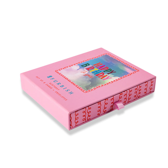 Boxed Greeting Card S/8 - Birthday - Furbish Studio