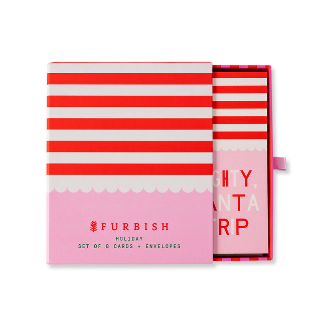 Boxed Greeting Card S/8 - Scallop Stripe - Furbish Studio