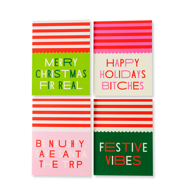 Boxed Greeting Card S/8 - Scallop Stripe - Furbish Studio