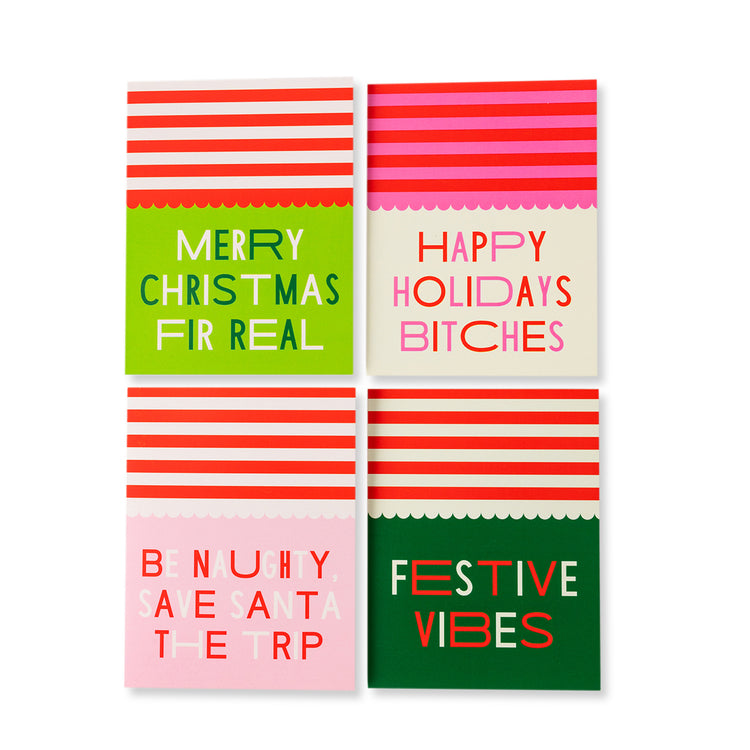 Boxed Greeting Card S/8 - Scallop Stripe - Furbish Studio