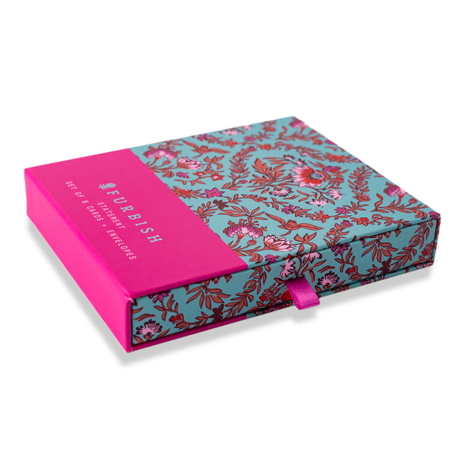 Boxed Greeting Card S/8 - Ditzy Floral - Furbish Studio