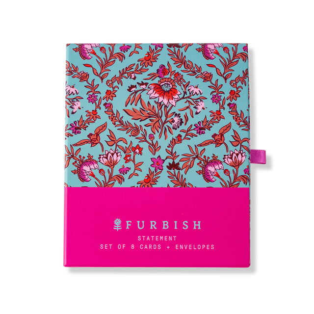 Boxed Greeting Card S/8 - Ditzy Floral - Furbish Studio
