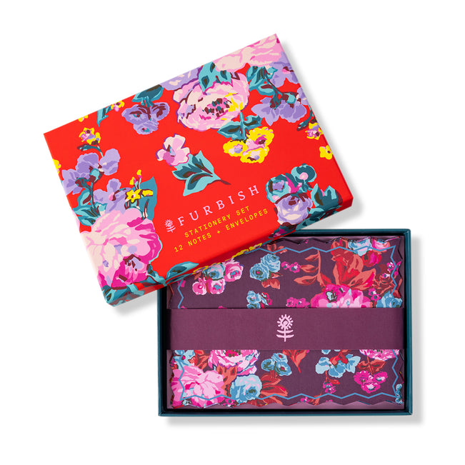 Stationery S/12 - Bold Floral - Furbish Studio