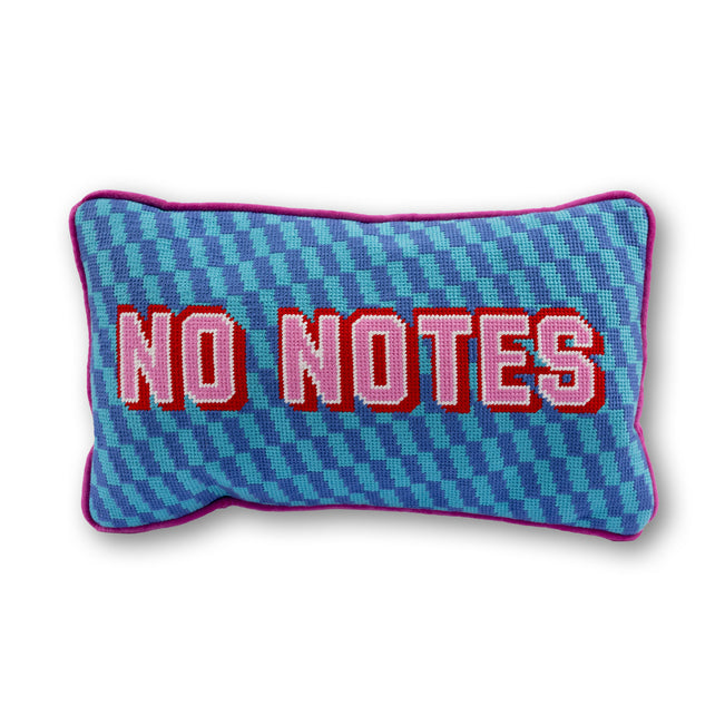 No Notes Needlepoint Pillow - Furbish Studio