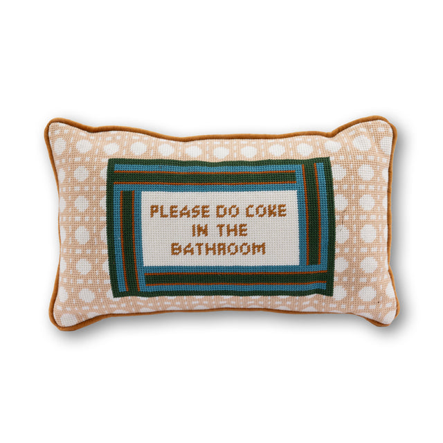 Please Do Coke Needlepoint Pillow - Furbish Studio
