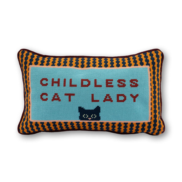 Cat Lady Needlepoint Pillow - Furbish Studio