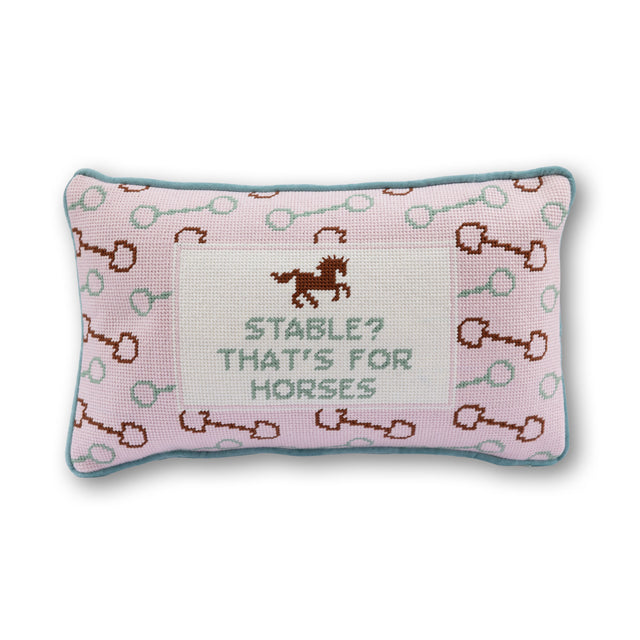 Stable Needlepoint Pillow - Furbish Studio